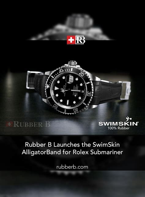 rubber b swimskin rolex|Rubber B Launches the SwimSkin Alligator Band for Rolex .